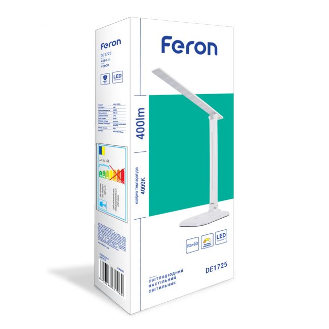 Настольный светодиодный светильник Feron DE1725 9W 4000K - фото 2