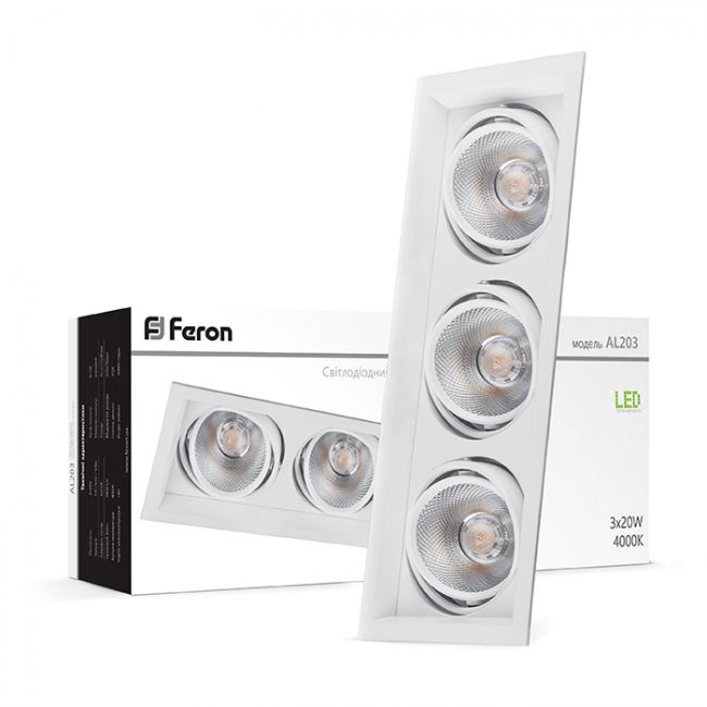 Карданний світильник Feron AL203 3xCOB 20W білий - фото 4