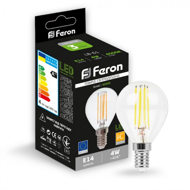 Светодиодная лампа Feron LB-61 4W E14 4000K - фото 2