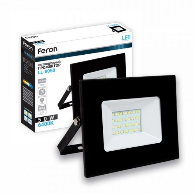 Светодиодный прожектор Feron LL-8050 50W - головне фото, магазин OLVENT