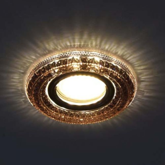 Вбудований світильник Feron CD877 з LED підсвічуванням чайний - фото 3