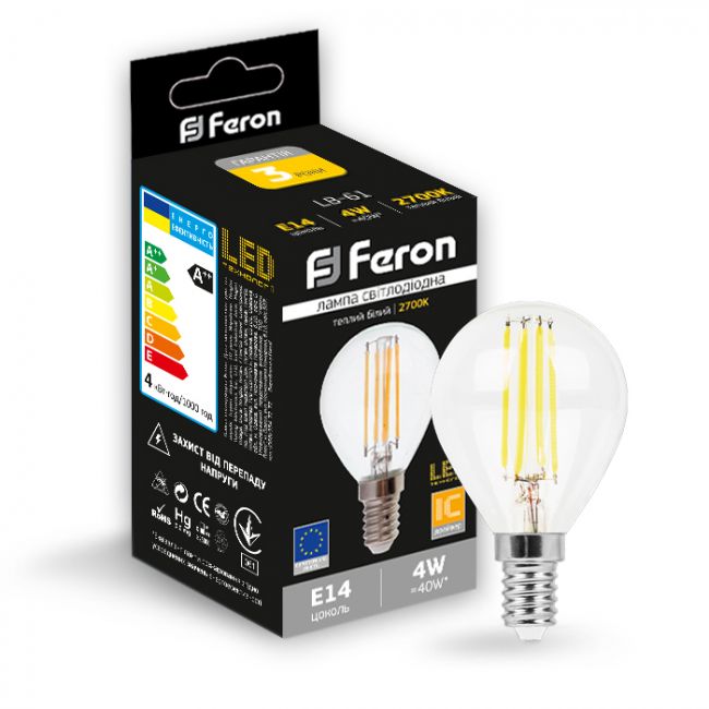 Светодиодная лампа Feron LB-61 4W E14 2700K - фото 2