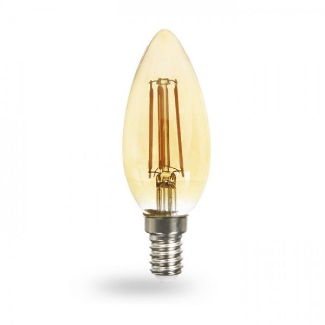 Світлодіодна лампа Feron LB-158 золото 6W E14 2200K - фото товару, магазин OLVENT
