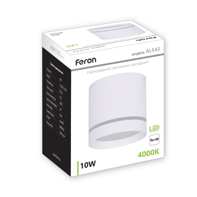 Світлодіодний світильник Feron AL543 10W білий - фото 2