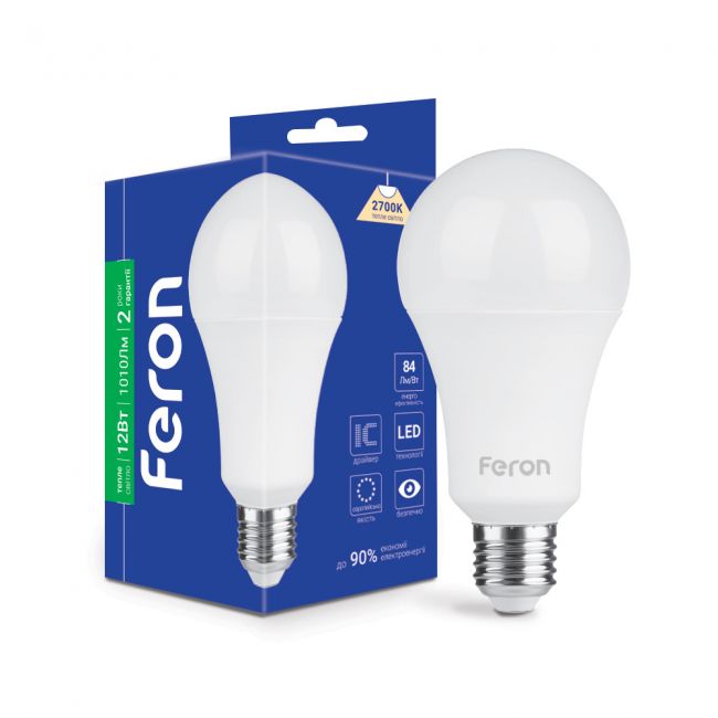 Светодиодная лампа Feron LB-702 12W E27 2700K - головне фото, магазин OLVENT