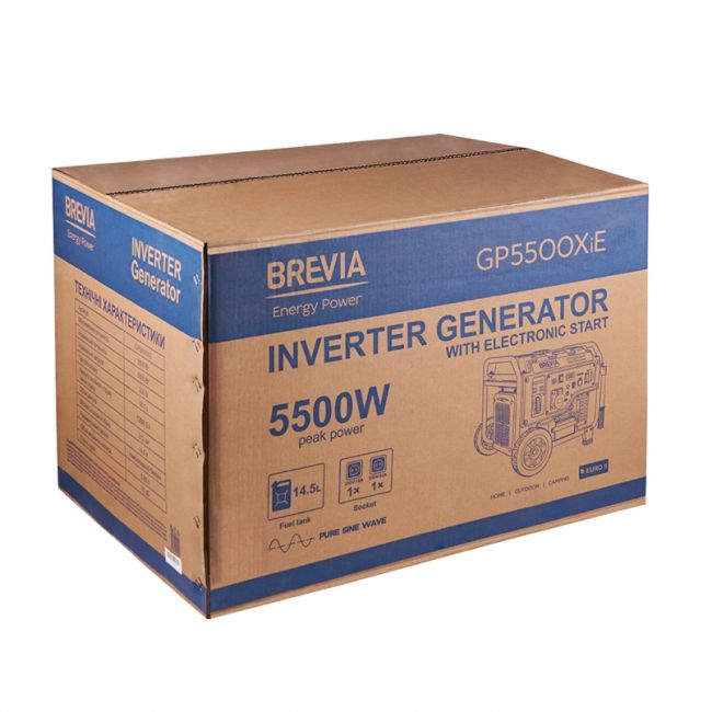 Генератор бензиновый Brevia GP5500XiE 5 кВт / 5,5 кВт (инверторный) с электрозапуском - фото 5