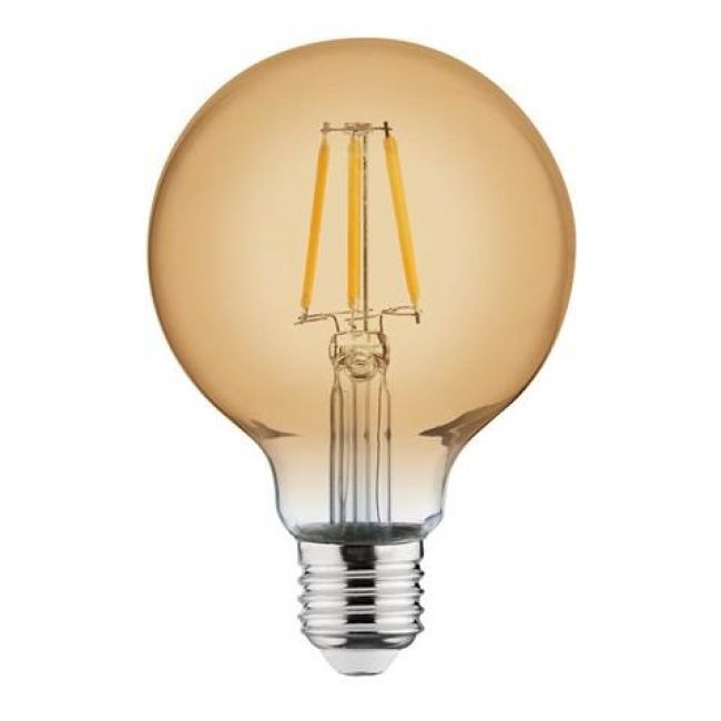 Лампа винтажная светодиодная (ретро) "RUSTIC GLOBE-4" 4W Filament led 2200К E27 - фото товару, магазин OLVENT