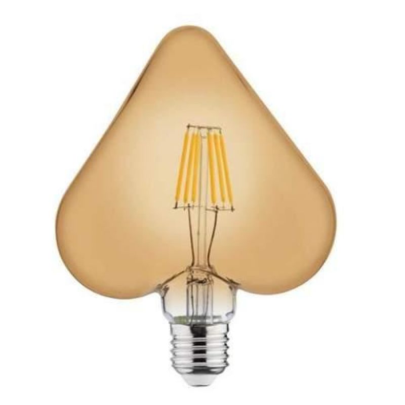 Лампа вінтажна світлодіодна (ретро) "RUSTIC HEART-6" 6W Filament led 2200К E27