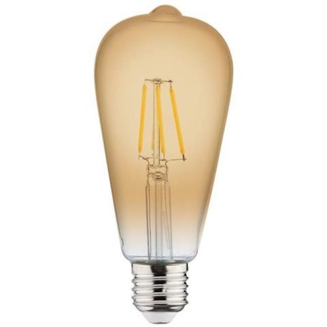 Лампа вінтажна світлодіодна (ретро) "RUSTIC VINTAGE-6" 6W Filament led 2200К E27 - фото товару, магазин OLVENT