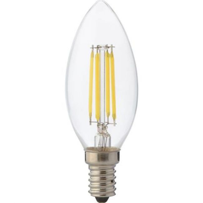 Лампа Светодиодная "Filament candle - 6" 6W свеча Е14 2700К - фото товару, магазин OLVENT