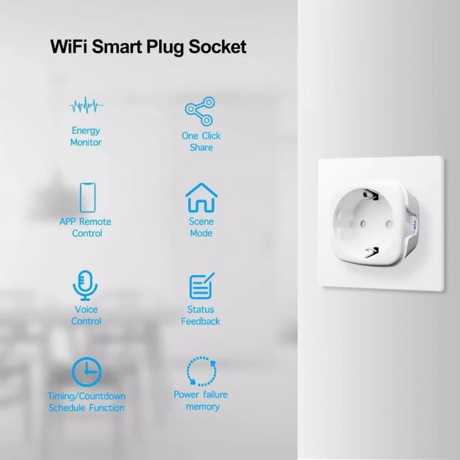 Умная розетка WI-FI SMART PLUG 20А, TUYA / SMART LIFE - фото 8