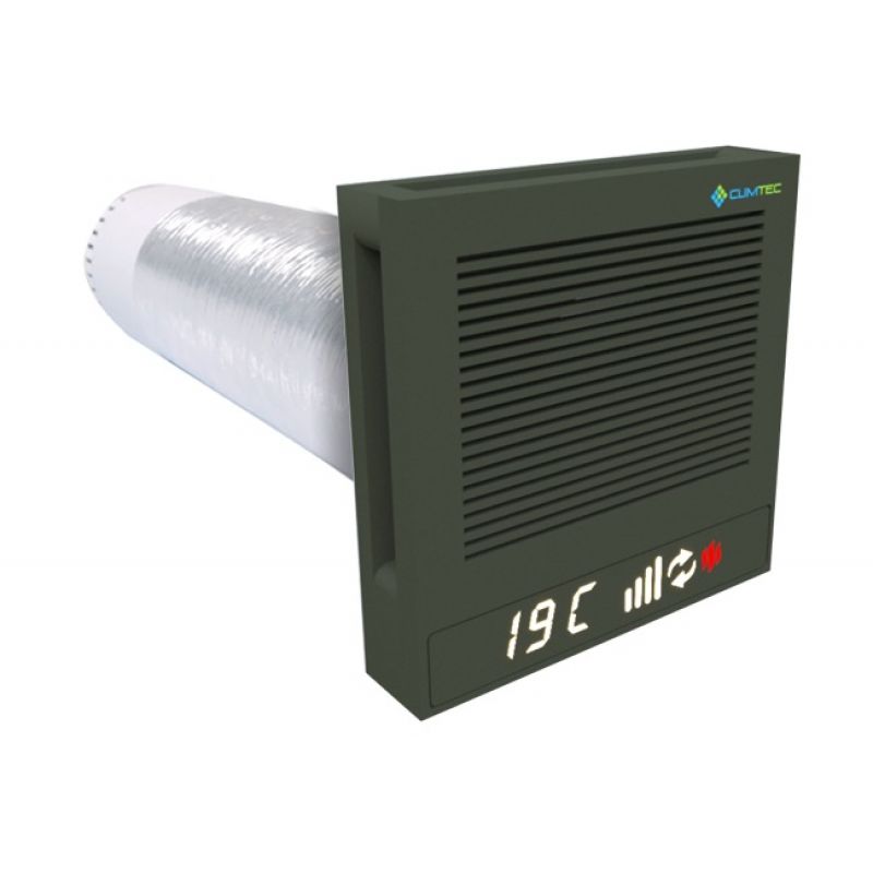 Рекуператор Climtec Quattro 200+ Standard, сіра умбра (RAL 7022)