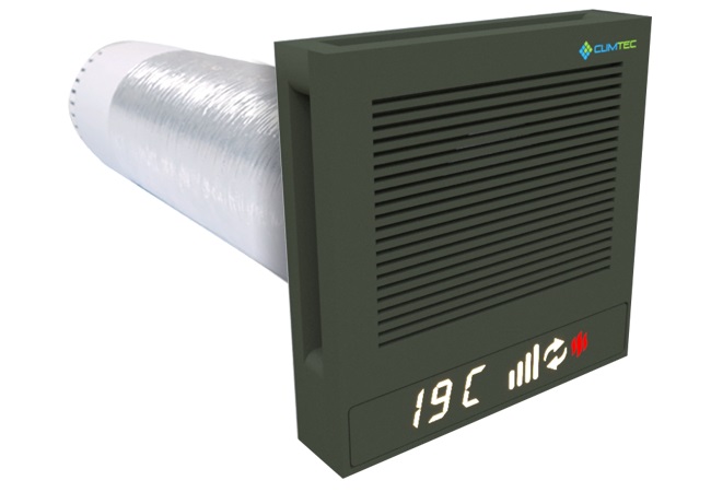 Рекуператор Climtec Quattro 150 Standard, серая умбра (RAL 7022) - головне фото, магазин OLVENT