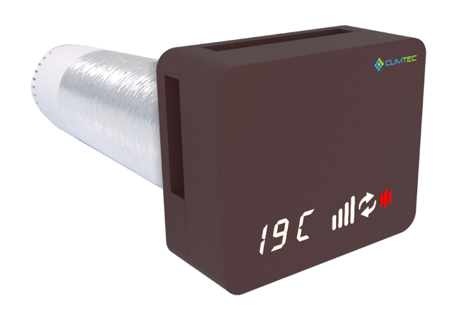Рекуператор Climtec Optima 150 Standard, черно-красный (RAL 3007) - головне фото, магазин OLVENT