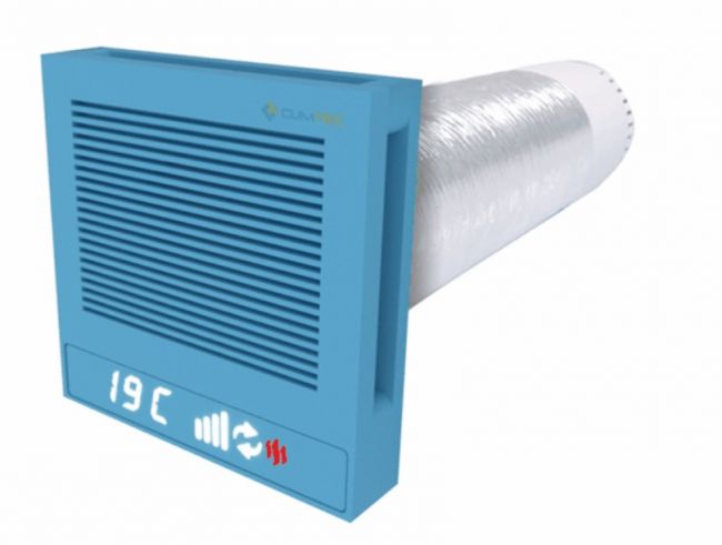Рекуператор Climtec Quattro 100 Standard, пастельный синий (RAL 5024) - фото 3