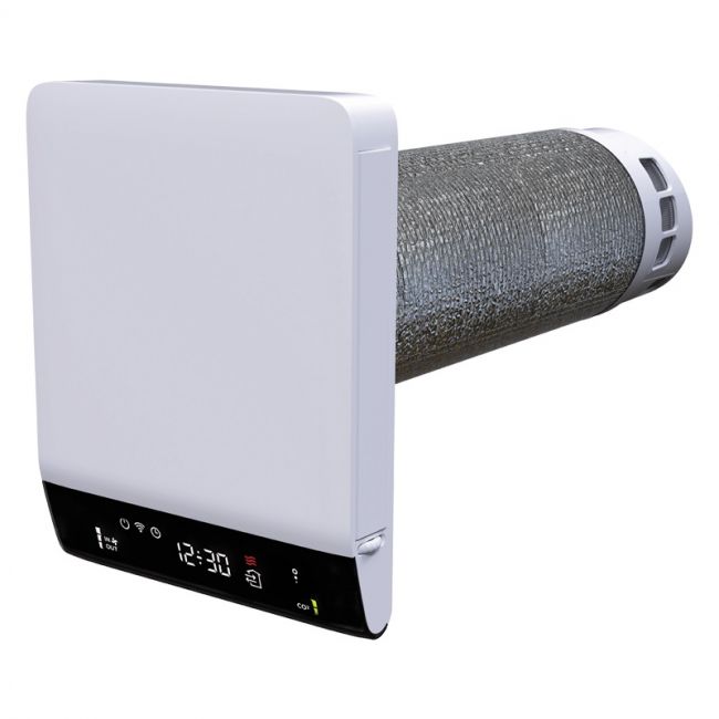 Рекуператор Вентс Breezy Eco 160-E L07 с Wi-Fi модулем, керамический теплообменник, подогрев, длина 700 мм - фото 2