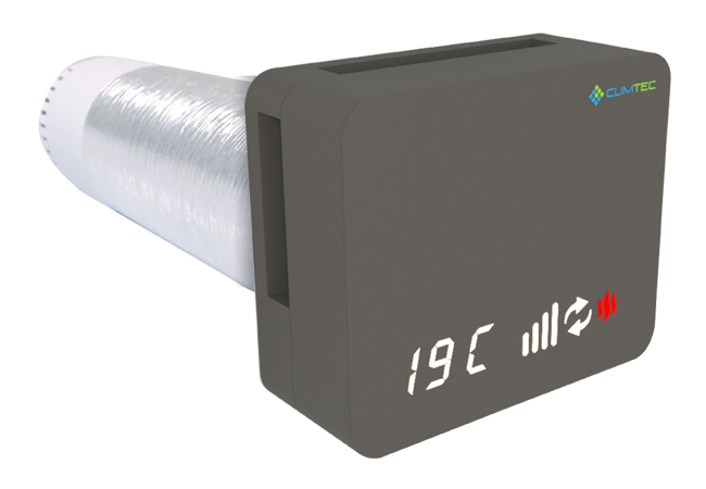 Рекуператор Climtec Optima 100 Standard, сіра умбра (RAL 7022) - головне фото, магазин OLVENT