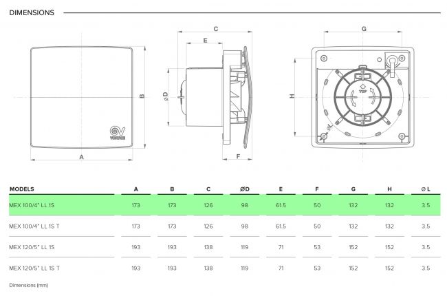 Вытяжной вентилятор Vortice MEX 120/5" LL 1S T - фото 5
