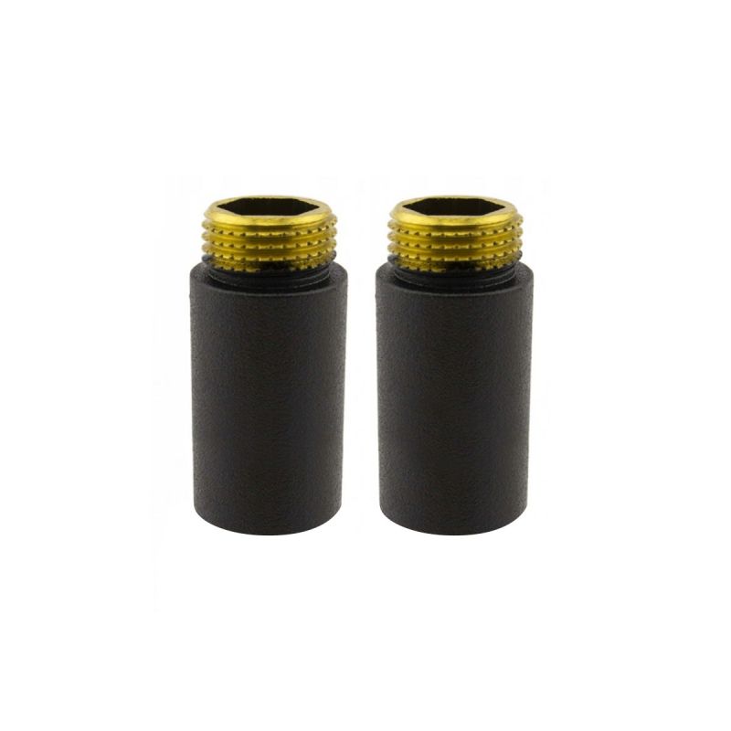 Удлинитель ВЗ (M22" x 1/2") 40 mm, черный структурный (2 шт)