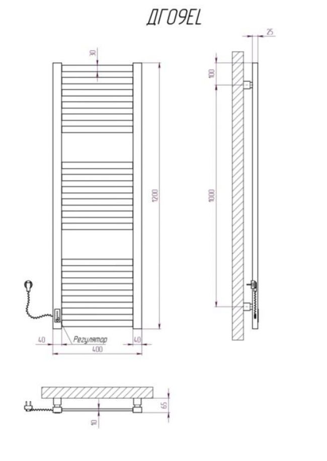 Полотенцесушитель KOSSER Герда 1200х400/18 EL тайм. белый - фото 4