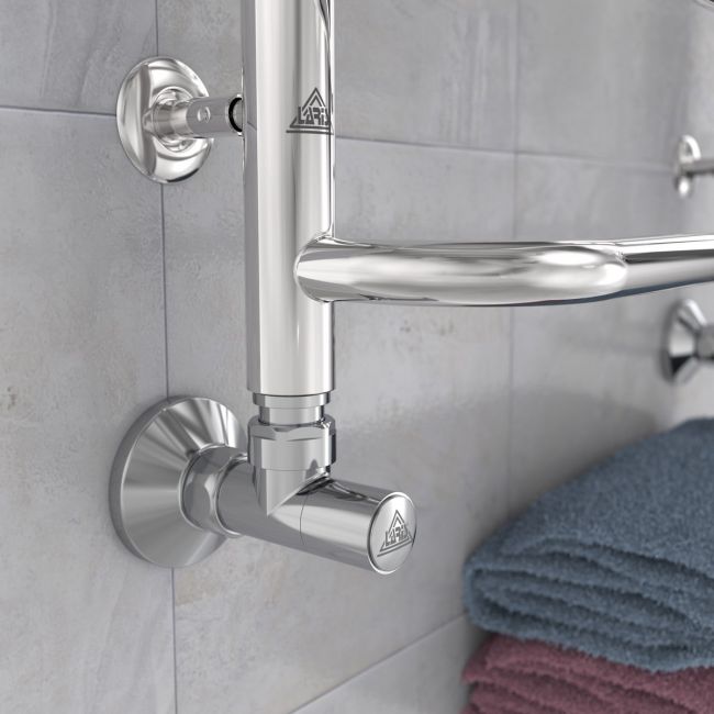 Кран кутовий Laris Звичайний 1/2" - 3/4" + ексцентрики 2шт. (LX-4701) - фото 5