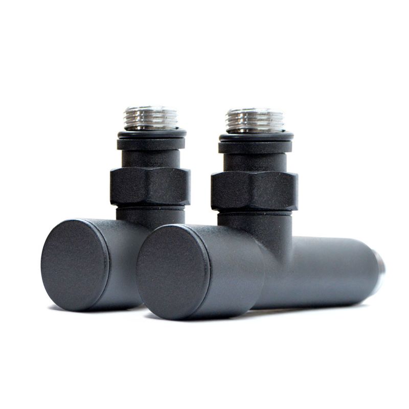 Кран угловой 1/2"х1/2" удлиненный, чёрный, 2шт.