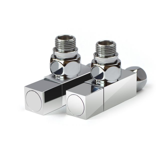 Кран кутовий для рушникосушки Raftec Quadro 1/2х1/2 Chrome, 2шт. - головне фото, магазин OLVENT