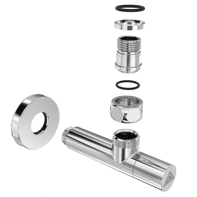 Кран угловой Laris 1/2" - 1/2" Удлиненный 2шт. (ZZ-5101) - фото 3