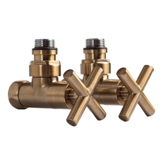 Кран кутовий для рушникосушки Raftec Premium 1/2"х1/2" бронза - фото 2