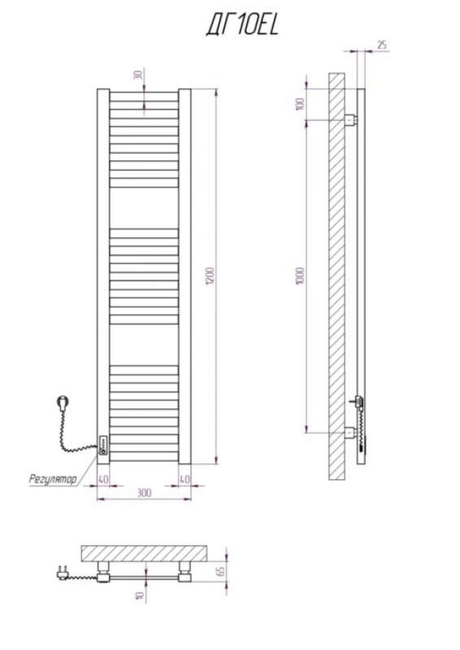Полотенцесушитель KOSSER Герда 1200х300 EL тайм. белый - фото 4