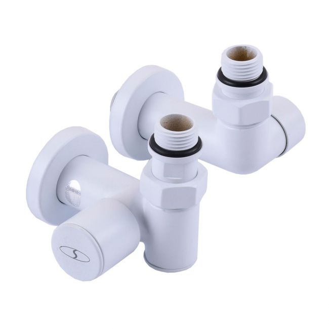 Кран угловой под ТЭН Solomon 1/2"х1/2" белый, 2шт - головне фото, магазин OLVENT