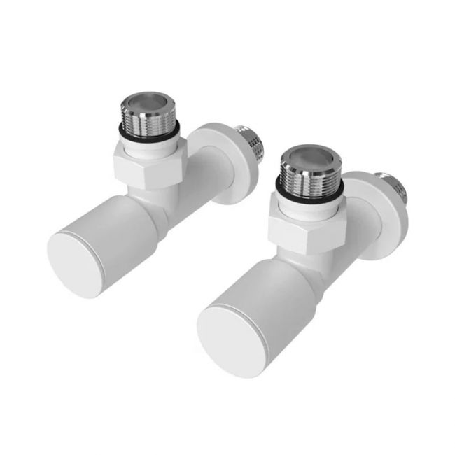 Кран кутовий для рушникосушки Raftec 1/2"х1/2" подовжений, білий, 2шт. - головне фото, магазин OLVENT
