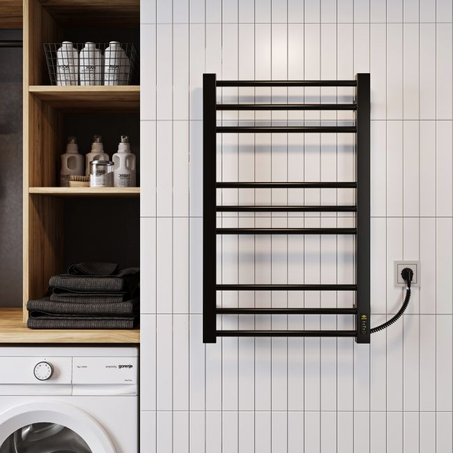 Полотенцесушитель KOSSER Стэп 1200х500 ER тайм. черный - фото 4