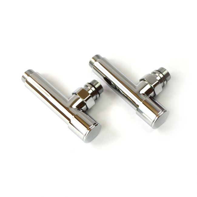 Кран кутовий подовжений для рушникосушки Raftec 1/2х1/2 Chrome, 2шт. - фото 3