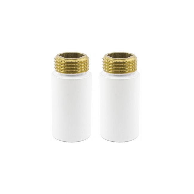 Удлинитель ВЗ (M22" x 1/2") 40 mm, белый (2 шт) - головне фото, магазин OLVENT