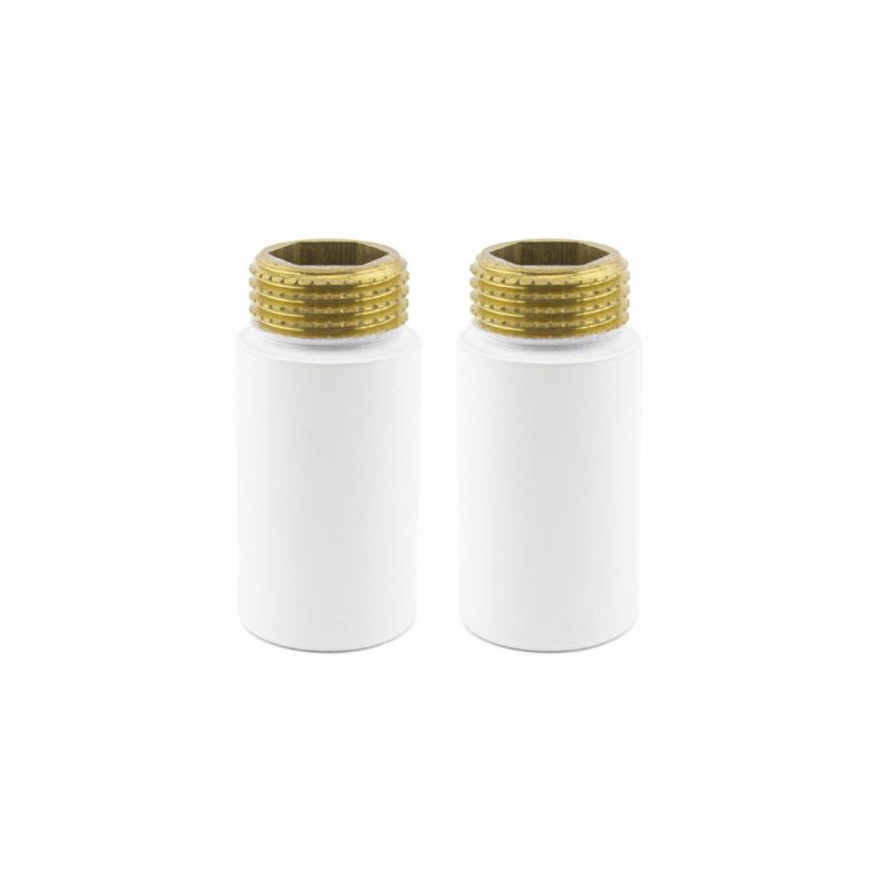 Удлинитель ВЗ (M22" x 1/2") 40 mm, белый (2 шт)