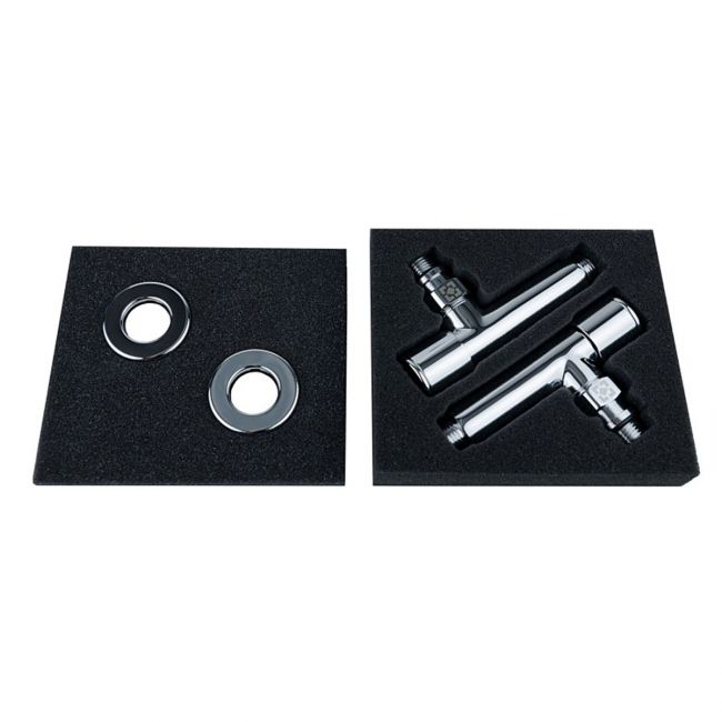 Кран кутовий подовжений для рушникосушки Raftec 1/2х1/2 Chrome, 2шт. - фото 4