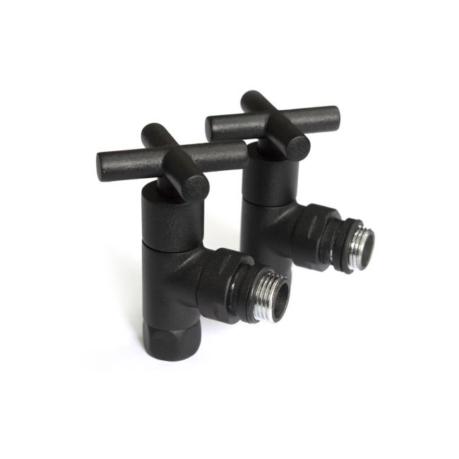 Кран кутовий для рушникосушки Raftec Premium 1/2х1/2, чорний муар, 2шт. - фото 3