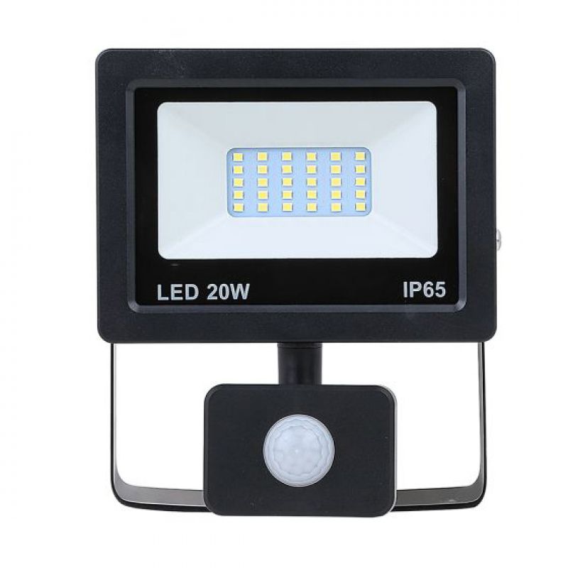 Прожектор Neomax LED 20W 6500K Slim с датчиком движения