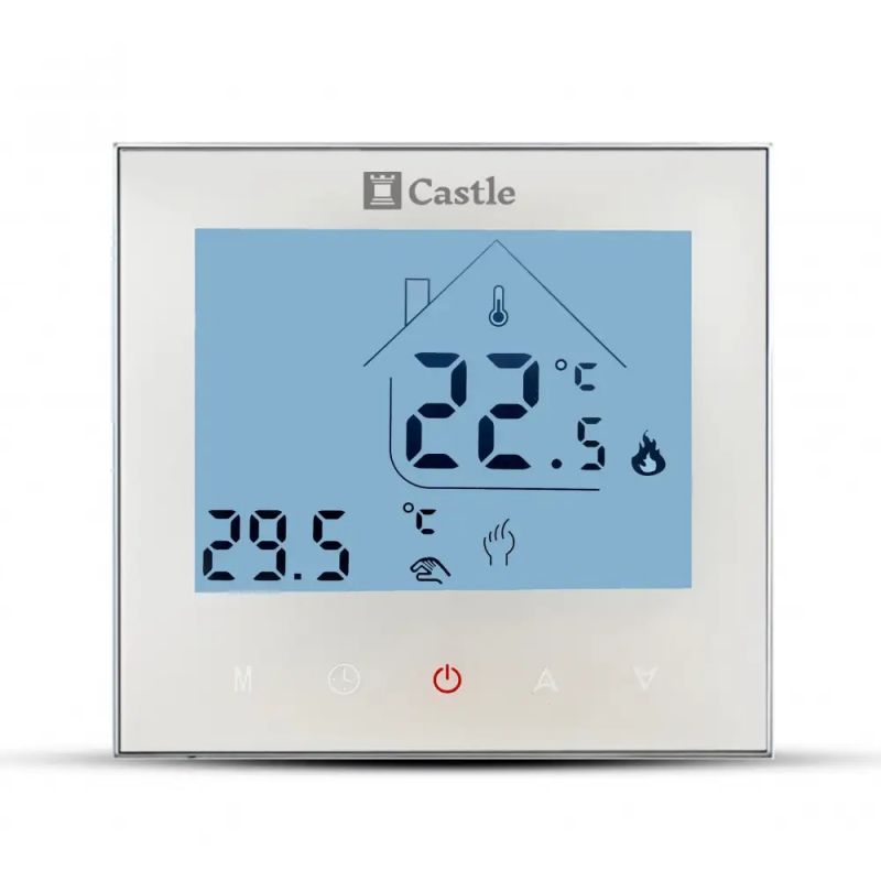 Терморегулятор программируемый, сенсорный Castle AC605H белый