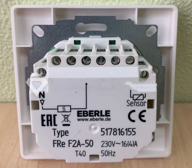 Терморегулятор Eberle F2A-50 для теплої підлоги - фото 4