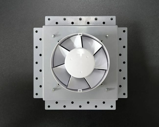Вентилятор скрытого монтажа под плитку AirRoxy dRim 100 HS BB с датчиком влажности (серый) (01-064) - фото 5
