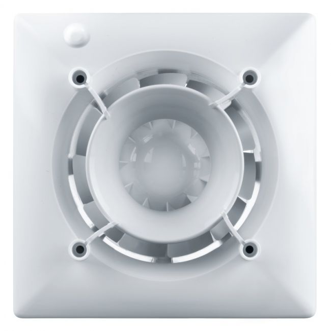 Вентилятор малошумний Вентс 125 Ейс Т c таймером + Декоративна панель Вентс ФП 180 Плейн червоний (АБС-пластик) - фото 2
