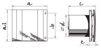 Габаритные размеры Blauberg QUATRO 100 H
